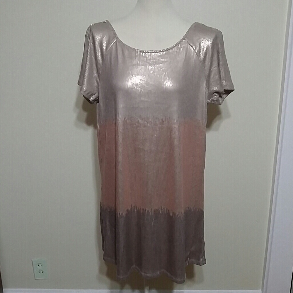 *HP* Free People rose gold Drenched in Sequins - Picture 2 of 8